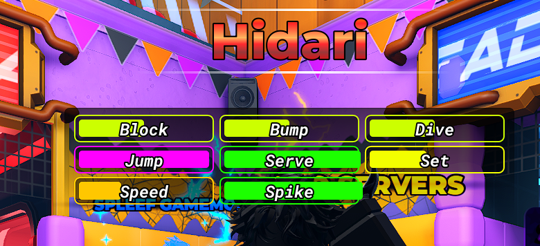 Hidari Volleyball Legends stat sheet