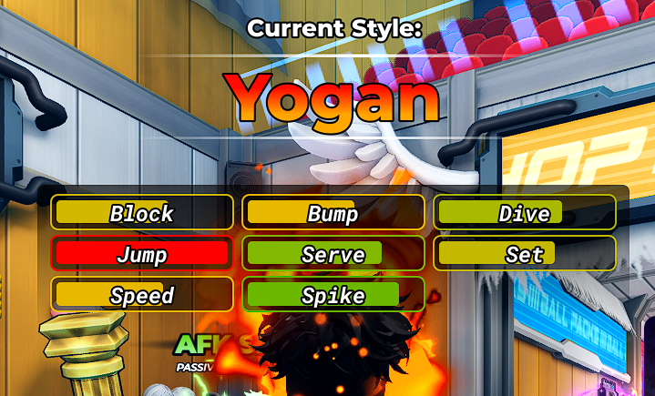 Yogan stat sheet in Volleyball Legends